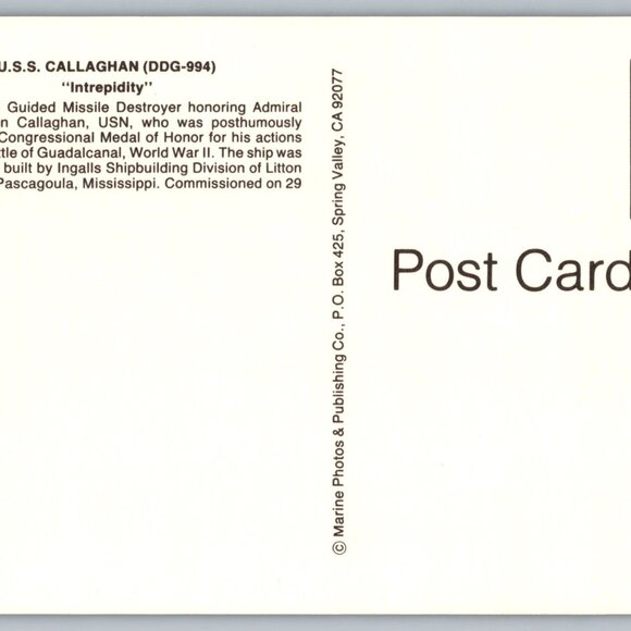 Postcard  Unposted  Warships [Destroyers] Lot of 8 Historic Collection #1166 - Picture 8 of 16